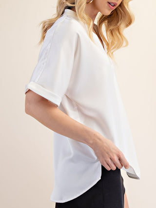 Smooth Elegance Classic Short Sleeve Blouse