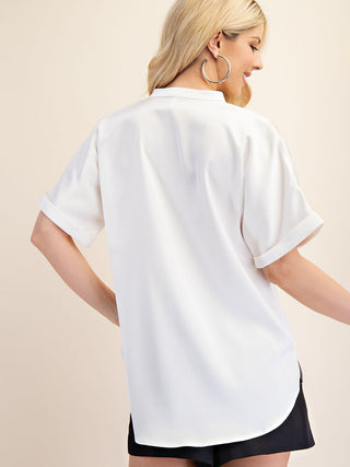 Smooth Elegance Classic Short Sleeve Blouse