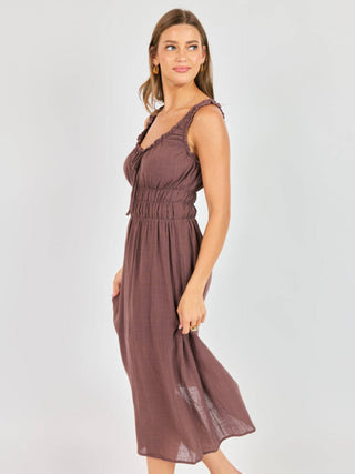 So Cal Midi Dress - Chocolate