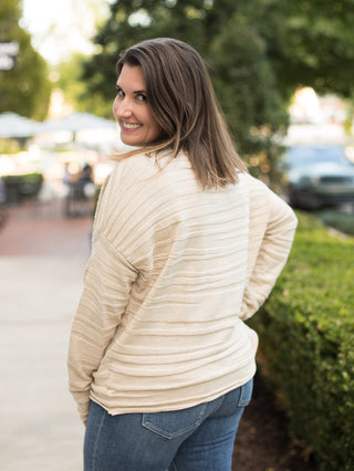 Sonora Mock Neck Sweater - Ecru