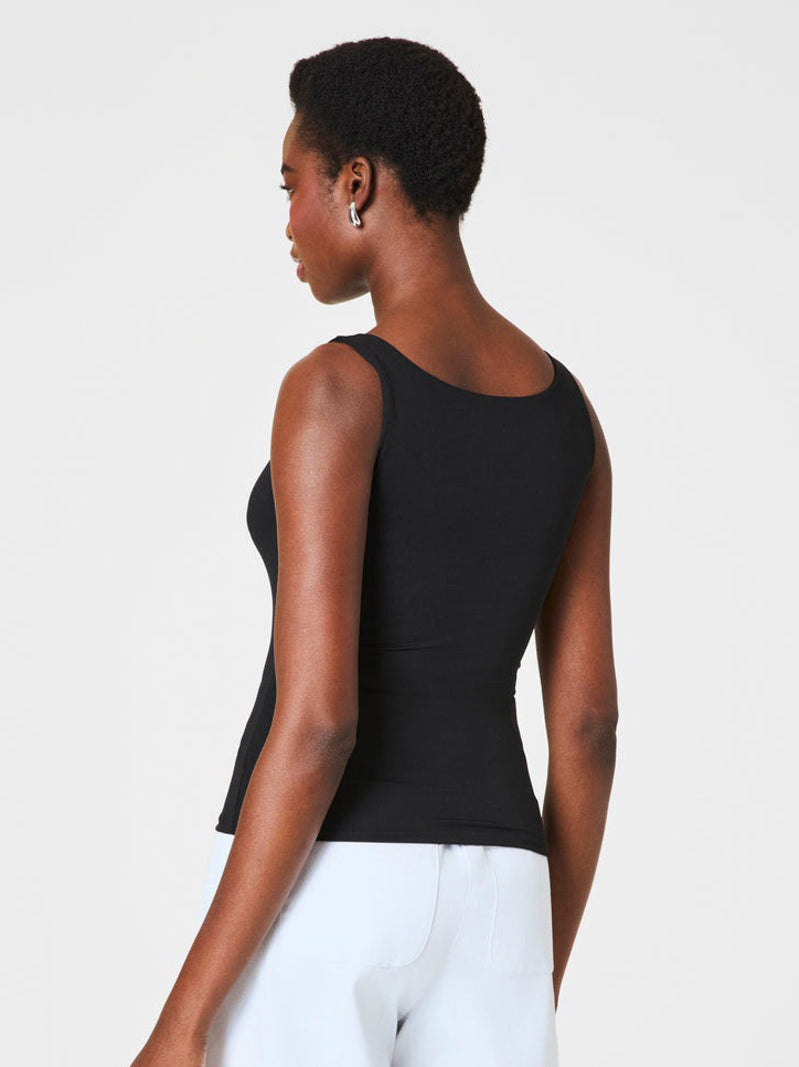 SPANXsmooth Jersey Scoop Neck Tank- Classic Black M / Classic Black SPANXsmooth Jersey Scoop Neck Tank- Classic Black M / Classic Black