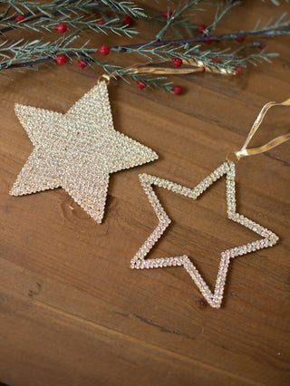 put this gold rhinestone ornament in a star shape on your christmas tree as holiday home decor or gift as a stocking stuffer