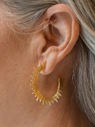Starburst Hoop Earring - Gold