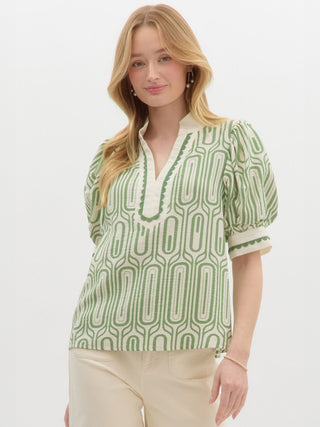 Static Mood Top - Olive