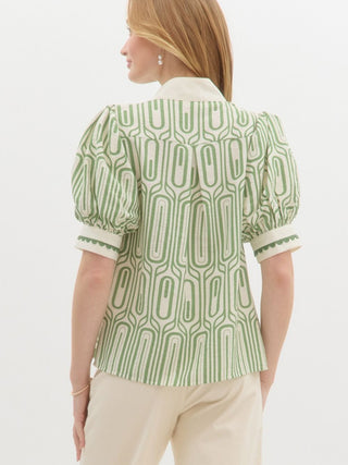 Static Mood Top - Olive