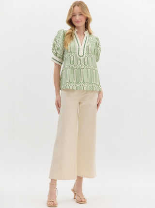 Static Mood Top - Olive