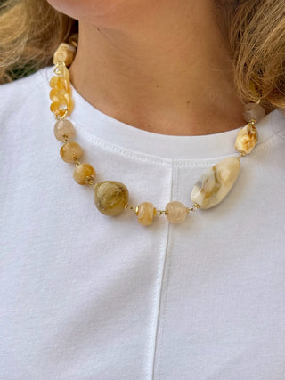 Stone Mountain Beaded Necklace - Natural