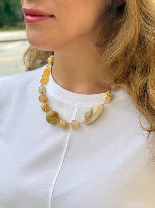 Stone Mountain Beaded Necklace - Natural