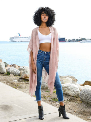 Sunbeam Breeze Kimono - Rose