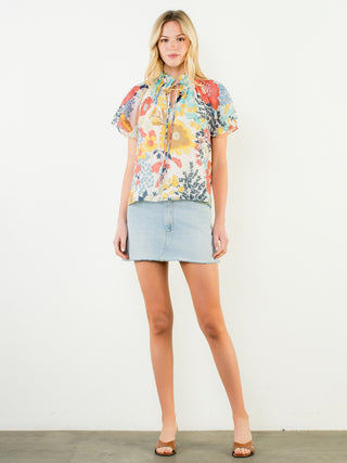 Sunny Blooms Tie Top - Multi