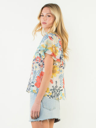 Sunny Blooms Tie Top - Multi