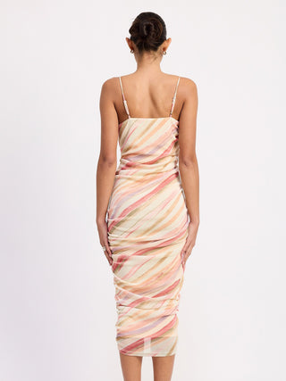 Mesh With Me Midi Dress - Multi