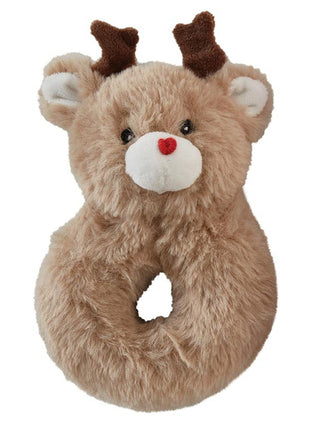 a sweet and soft reindeer rattle