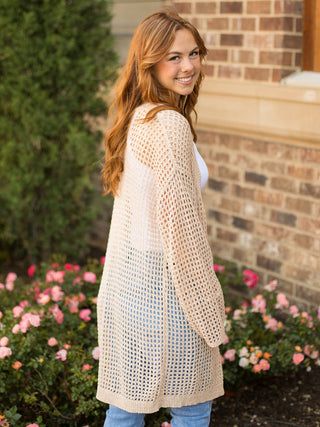 Sweet Boho Dream Cardigan - Taupe