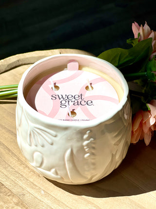 Sweet Grace Candle 057 Floral Ceramic - 24oz