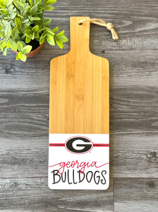 wooden cutting board gift for georgia bulldog football fans