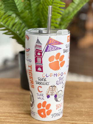 Tailgate Metal Tumbler 30oz - Clemson