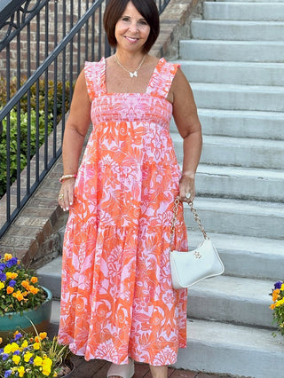 Tangerine Twist Maxi Dress - Orange