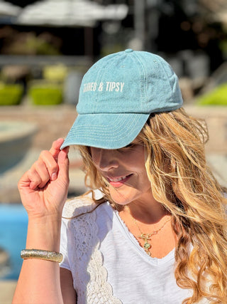 Tanned and Tipsy Baseball Cap - Blue