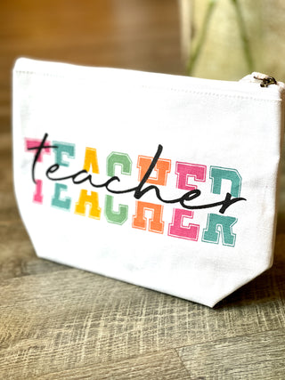 Colorful Teacher Cosmetic Bag