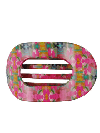 Teleties Flat Round Hair Clip - Spring
