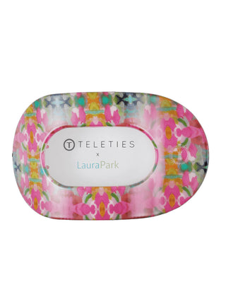 a fuchsia floral spring pink flat round teleties hair clip