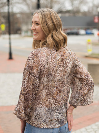 The Effortless Blouse - Leopard Mix