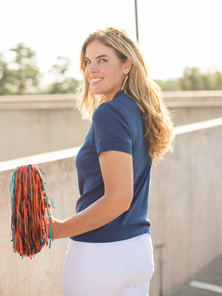 Glitter Squad Auburn Tee - Navy