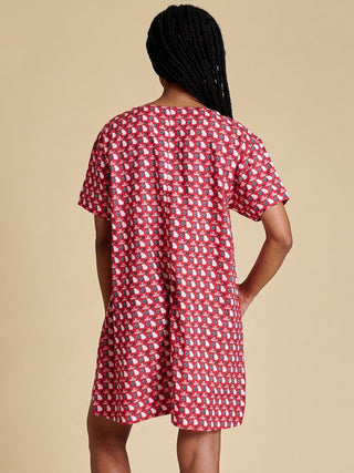 The Twill A-Line Mini Dress - Georgia