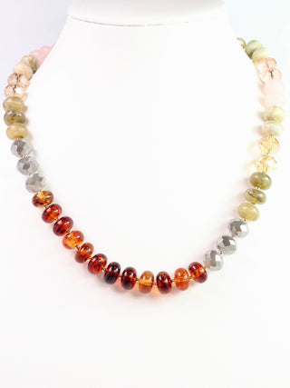 multicolored beaded necklace