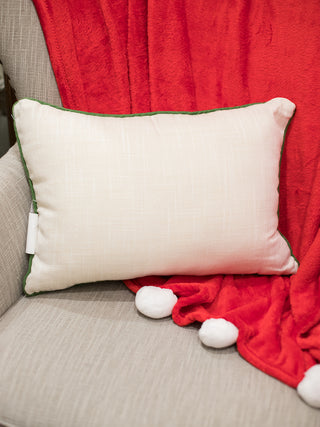 Embroidered Three Trees Pillow - Ivory