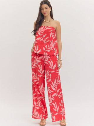 Sunset Palms Top - Red