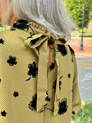 Twilight Flora Mini Dress - Olive