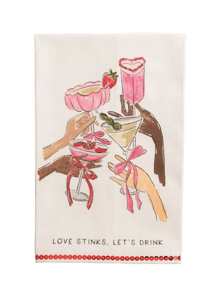 Valentines Sequin Towel