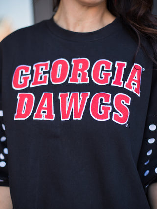 Varsity Georgia Dawgs Pullover - Black
