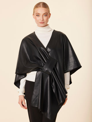 Vegan Leather Wrap - Black