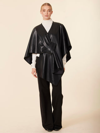 Vegan Leather Wrap - Black