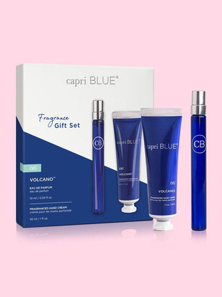 an iconic tropical punch scented fragrance gift set with perfume and hand cream