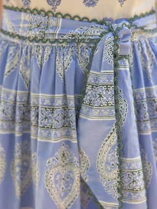 Waist Tied Wonder Midi Dress - Slate Blue