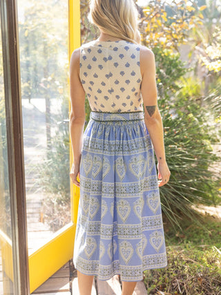 Waist Tied Wonder Midi Dress - Slate Blue