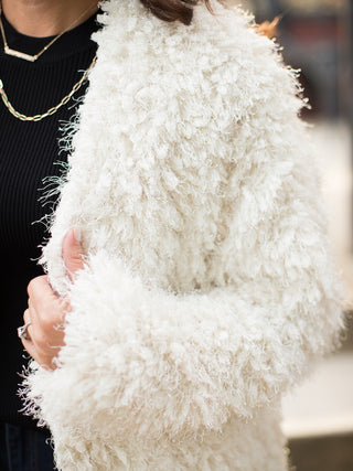 Warm Embrace Furry Jacket - Cream