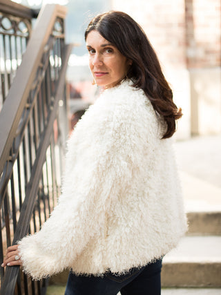 Warm Embrace Furry Jacket - Cream