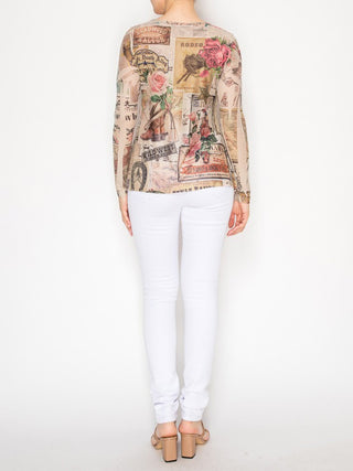 Western Mesh Top - Rose West