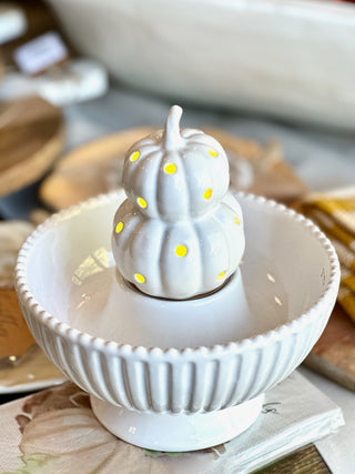 White Pumpkin Light Up Sitter