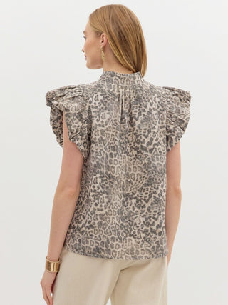 Wild at Heart Top - Brown