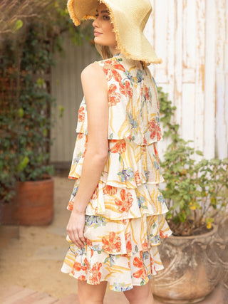 Wildflower Ruffled Tiered Mini Dress - Multi