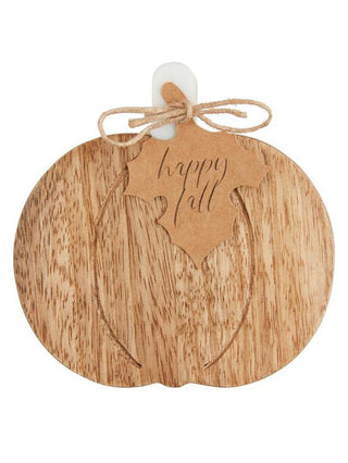 Wood & Marble Pumpkin Coaster Set
