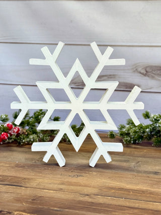 Wooden Snowflake Decor