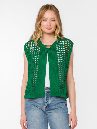 Wren Green Vest - Foliage