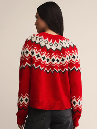 Z Supply Adornment Fair Isle Sweater - Festive Red